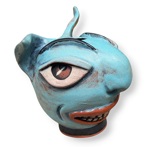 Ricky Boscarino Cat Face Pot 4.5" DP6104